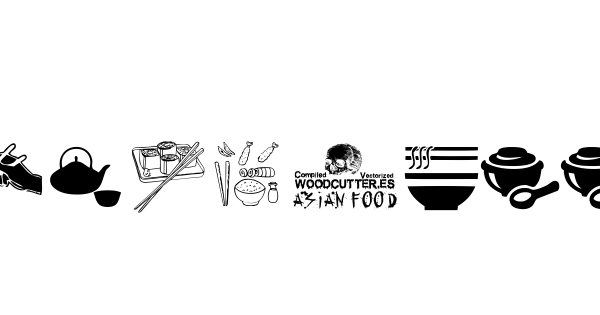 Asian Food font thumbnail